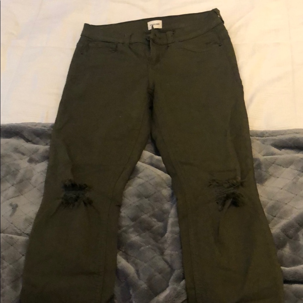 sneakpeek army green skinny jeans